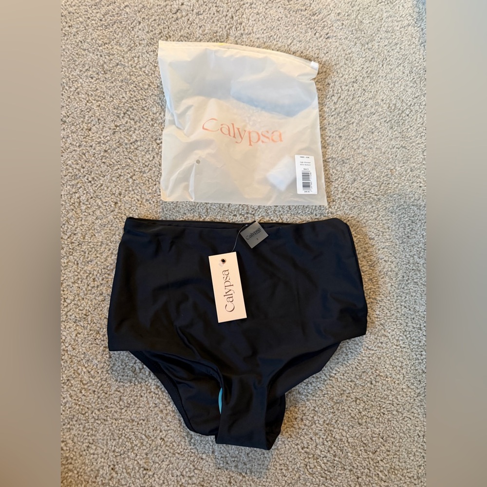 Calypsa Swim High Waisted Bottoms NWT